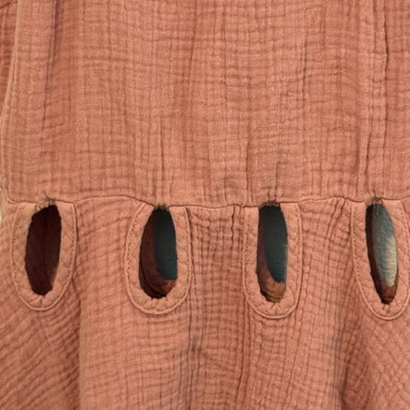 Poema Women’s Rust Cutout Midi Dress Sleeveless Boho Summer Casual Size S - Picture 3 of 4